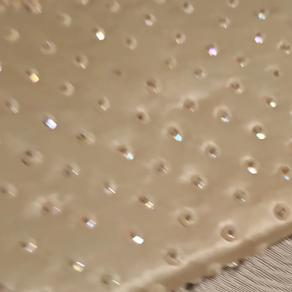 Chic Sequined Cream Clutch